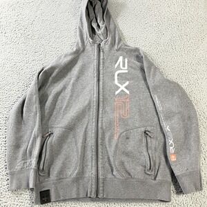 Ralph Lauren RLX Hoodie Mens XL Gray‎ Full Zip Sweatshirt Pocket Athletic Cotton